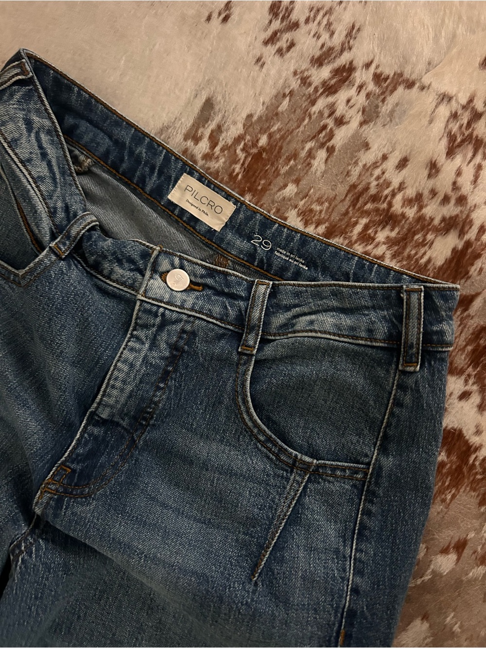 Anthropologie Pilcro The Darien Paneled Wide Leg Flare Jeans - Picture 4 of 5